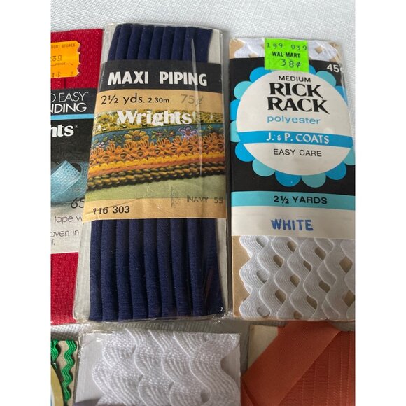 Assorted Crafting Supplies: Seam Tape Rick Rack & Bias Tape Vintage - Picture 9 of 11